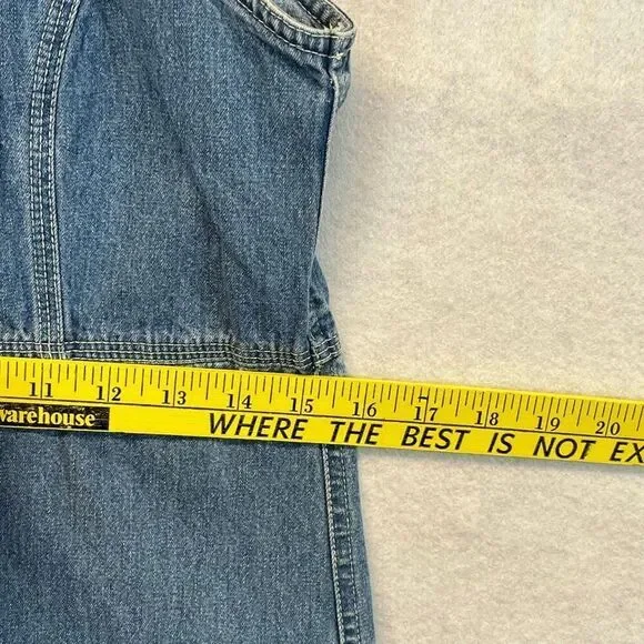 Y2K OLD NAVY Dress Women’s Sz 6 Blue Jeans Denim Mini Sleeveless Sheath Vintage - Picture 8 of 12